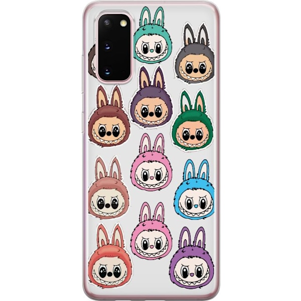 Samsung Galaxy S20 Läpinäkyvä kuori Labubu Macaron Monster