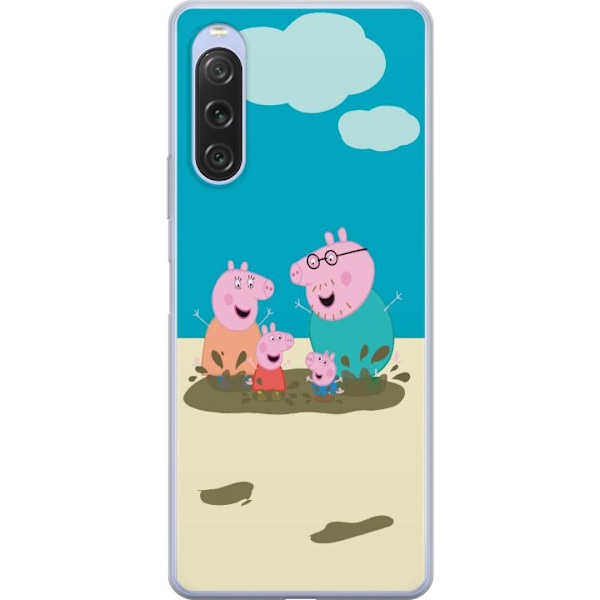 Sony Xperia 10 V Läpinäkyvä kuori Greta Possu Perhe Jori Mutapuro Lasten Kuva Sarja Suosittu Lasten Hahmo Ilo