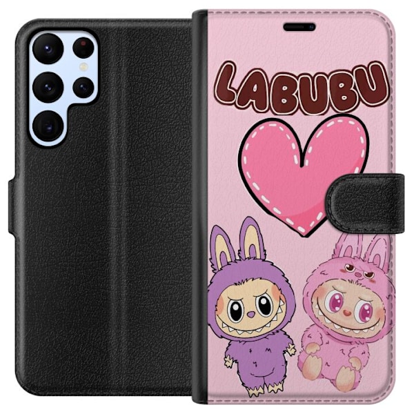 Samsung Galaxy S24 Ultra Tegnebogsetui Labubu Pink Monster