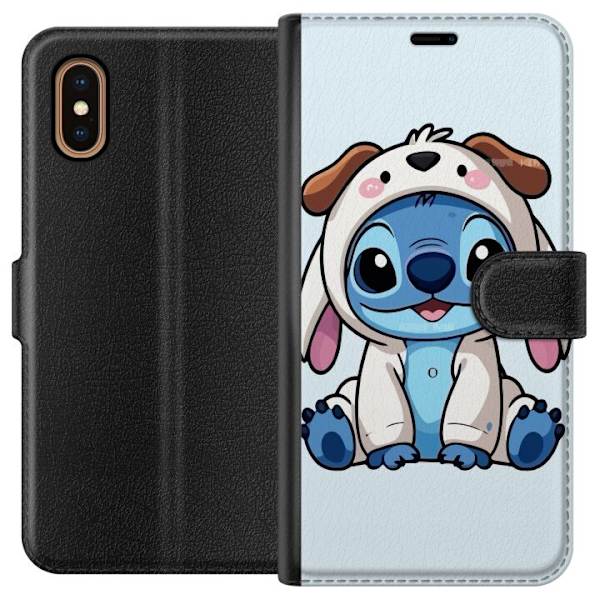 Apple iPhone XS Max Lompakkokotelo Stitch Koirapuku Lilo & Stitch Disney Hauska Design Sininen Avaruusolento Sarjakuva Hahmo Suosittu Lapsille Suositt