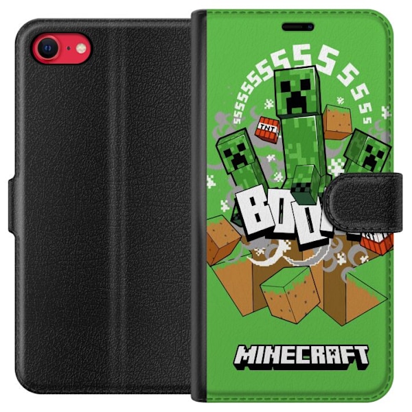 Apple iPhone SE (2022) Plånboksfodral Minecraft Boom