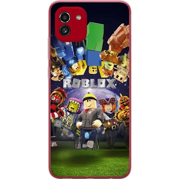 Samsung Galaxy A03 Gennemsigtig cover Roblox Verden - Gaming Eventyr for Børn og Unge