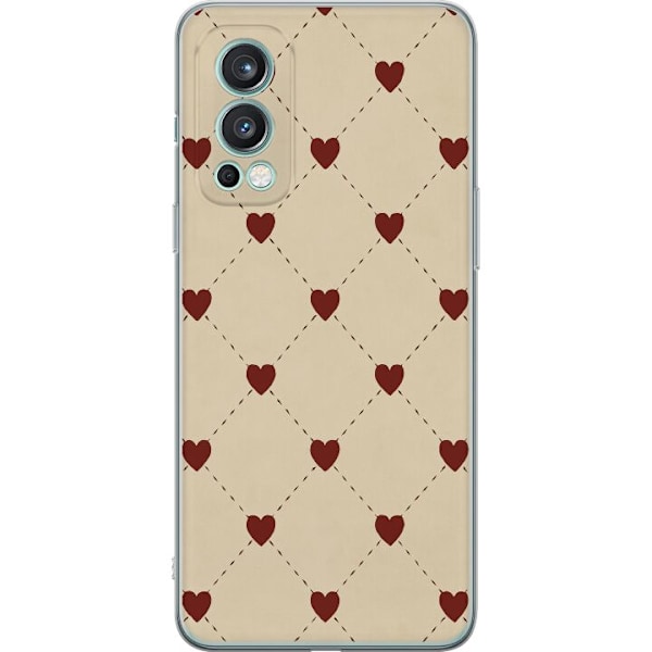 OnePlus Nord 2 5G Gennemsigtig cover Hjertegitter