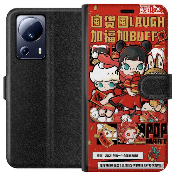 Xiaomi 13 Lite Lompakkokotelo Pop Mart buff