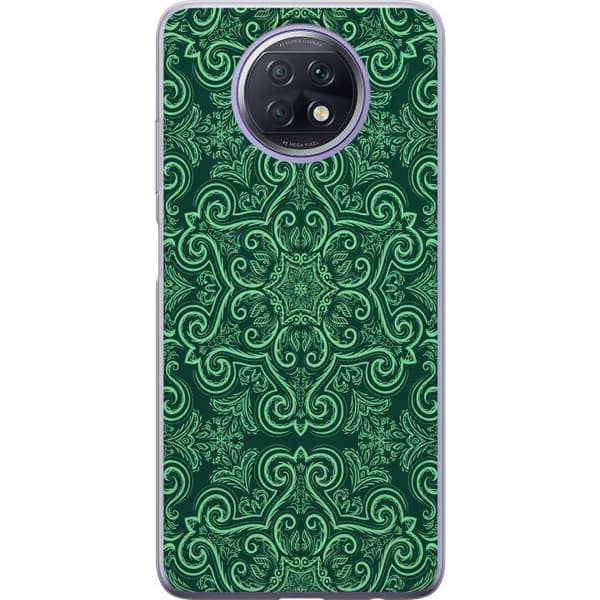 Kompatibelt Mobildeksel til Xiaomi Redmi Note 9T Grønne ornamenter grønn