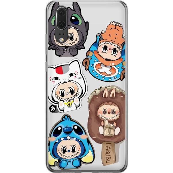 Huawei P20 Läpinäkyvä kuori Labubu hahmokokoelma - Pop Mart