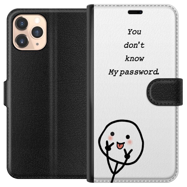 Apple iPhone 11 Pro Plånboksfodral You Don’t Know My Password – edgy textmotiv med attityd