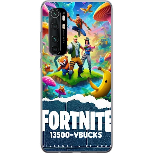 Xiaomi Mi Note 10 Lite Gennemsigtig cover Fortnite