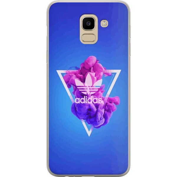 Samsung Galaxy J6 Gjennomsiktig deksel Adidas-inspirert blått