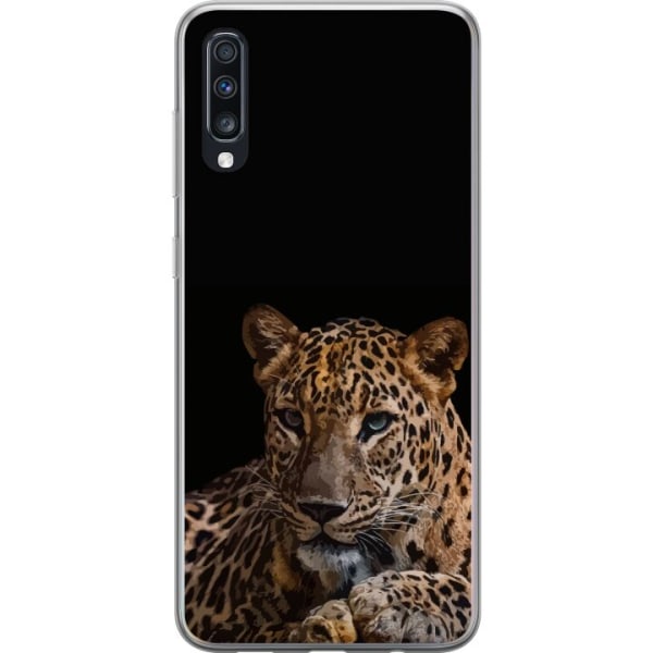 Samsung Galaxy A70 Gennemsigtig cover Leopard