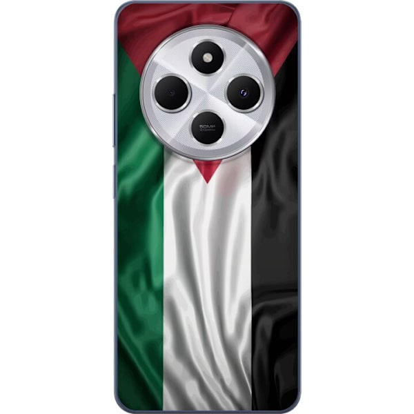 Xiaomi Redmi 14C Gennemsigtig cover Palestinaflaget – ikonisk frihedssymbol i rød, sort, hvid og grøn
