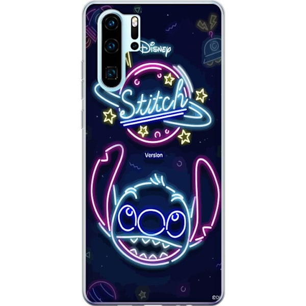 Huawei P30 Pro Läpinäkyvä kuori Stitch Neon