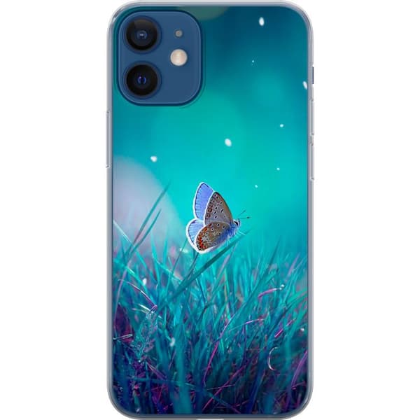 Kompatibelt Mobilskal till Apple iPhone 12 mini Blå fjäril