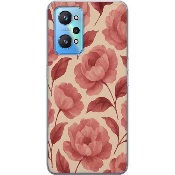 Realme GT Neo2 Genomskinligt Skal Rose Bloom