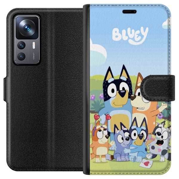 Xiaomi 12T Lompakkokotelo Bluey puhelinkotelo koko perheen kanssa värikkäässä suunnittelussa