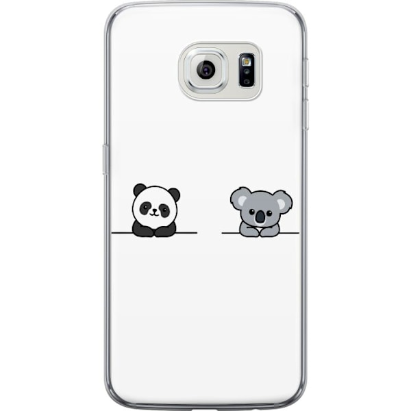 Samsung Galaxy S6 edge Läpinäkyvä kuori Panda Koala