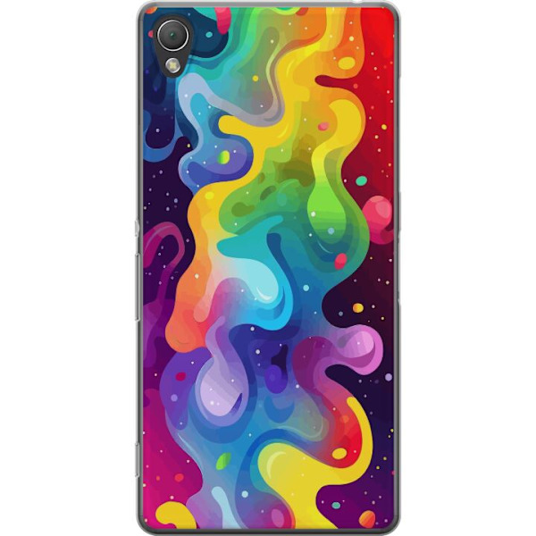 Sony Xperia Z3 Genomskinligt Skal Color Splash Abstrakt Konst Design Färgstarkt Mönster Modern Populär Väggkonst Grafiskt Trend