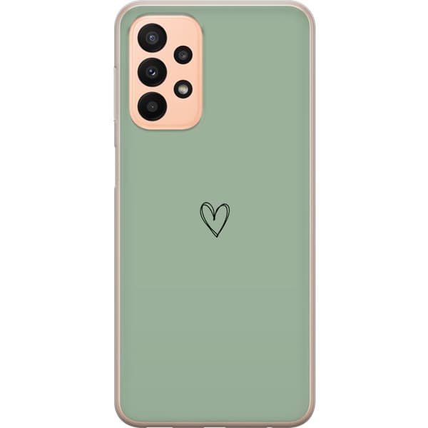 Kompatibelt Mobildeksel til Samsung Galaxy A23 Hjerte Grønt