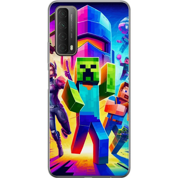 Huawei P smart 2021 Gjennomsiktig deksel Fortnite vs Minecraft