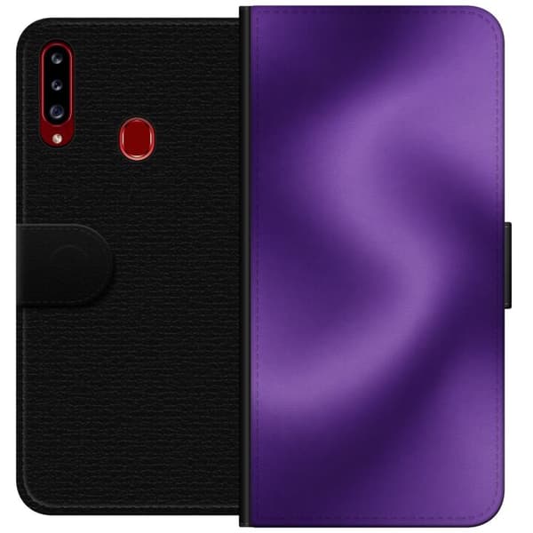 Kompatibel Tegnebogsetui til Samsung Galaxy A20s Lilla dis lilla