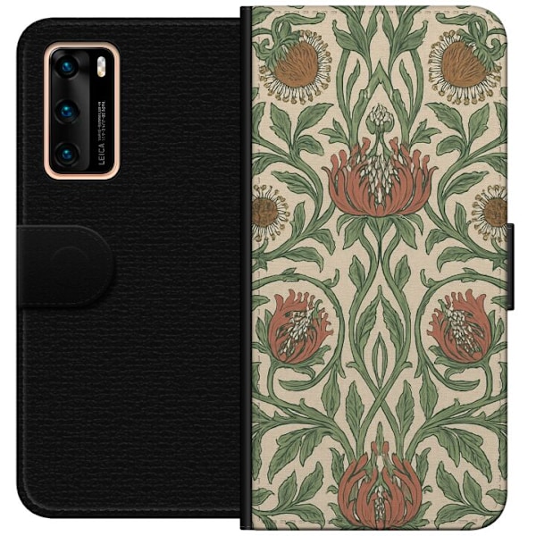 Huawei P40 Tegnebogsetui Blad Detaljer