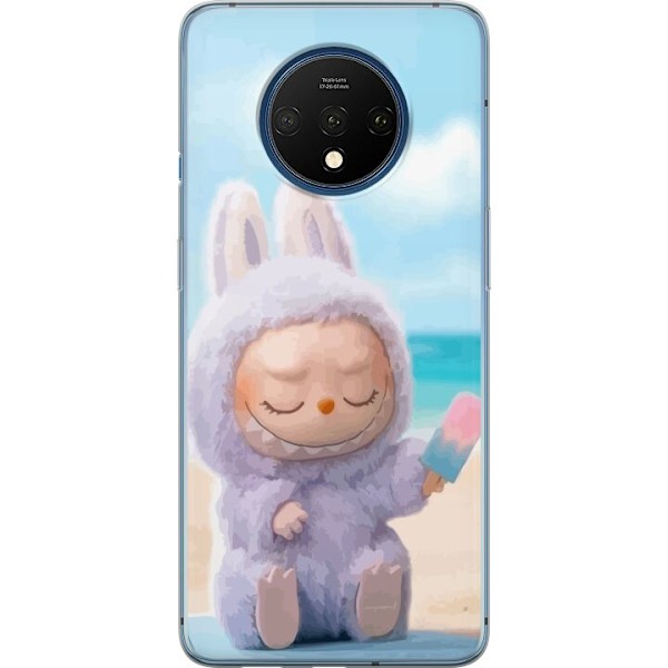 OnePlus 7T Läpinäkyvä kuori Labubu Vaaleanpunainen Tunnelma