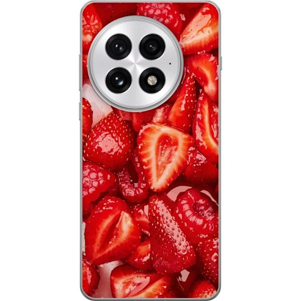 OnePlus 13 Gennemsigtig cover Jordbærmønster - sødt motiv med sommerstemning