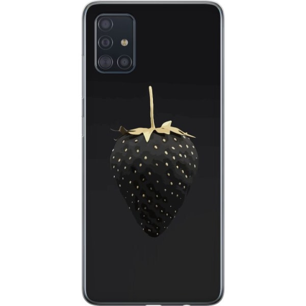Samsung Galaxy A51 Gennemsigtig cover Luksus Jordbær