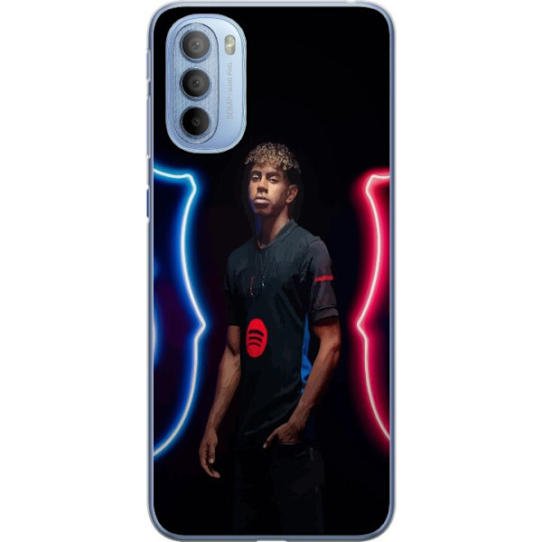 Motorola Moto G31 Gennemsigtig cover Yamal Fodbold FC Barcelona Ung Talent Spiller Fodboldstjerne Spanien La Liga Populært Motiv