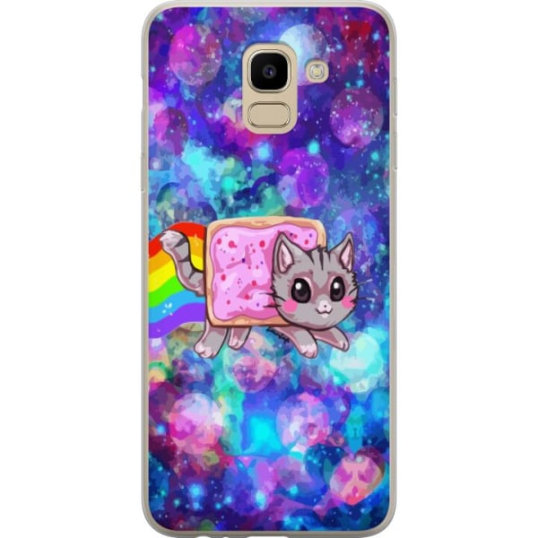 Samsung Galaxy J6 Gennemsigtig cover Flyvende kat