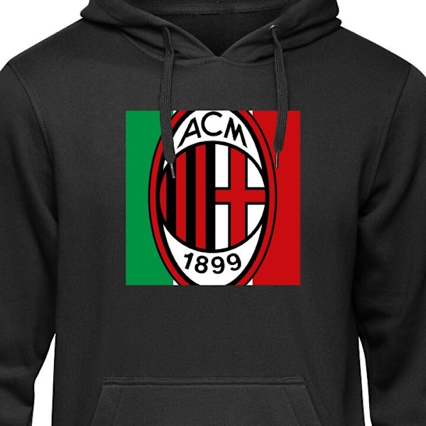 Barn-Hoodie | Mjuk Huvtröja för Barn AC Milan svart 12-13 År