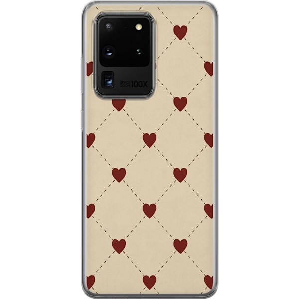 Samsung Galaxy S20 Ultra Gennemsigtig cover Hjertegitter