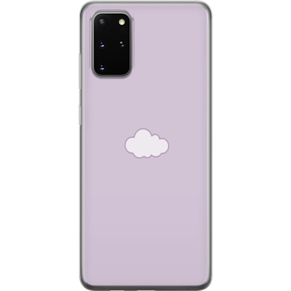 Samsung Galaxy S20+ Genomskinligt Skal Lila Moln – minimalistiskt moln på lila bakgrund