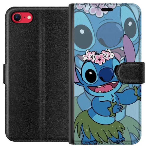 Apple iPhone SE (2022) Lompakkokotelo Stitch tähtien alla - T