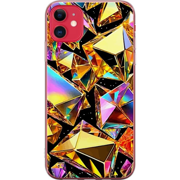 Apple iPhone 11 Läpinäkyvä kuori 3D Kulta