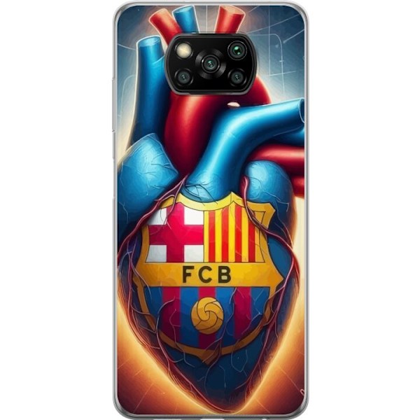 Xiaomi Poco X3 NFC Gennemsigtig cover FCB Hjerte