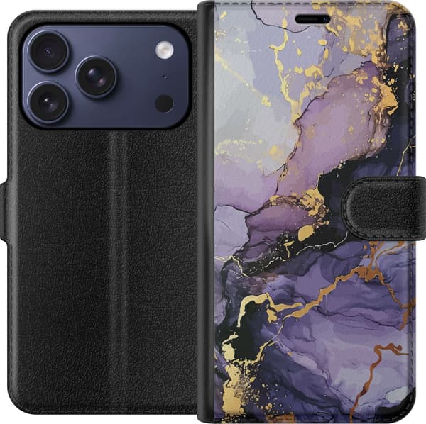 Kompatibelt Plånboksfodral till Apple iPhone 17 Pro Lila Marmor