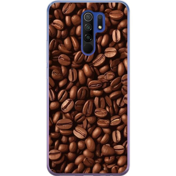 Kompatibelt Mobildeksel til Xiaomi Redmi 9 Kaffebönor närbild brun