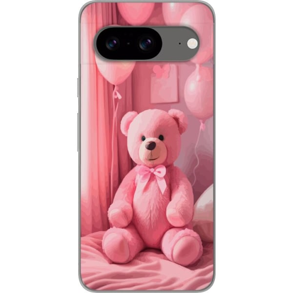 Google Pixel 8 Gennemsigtig cover Rosa Tøndebjørn