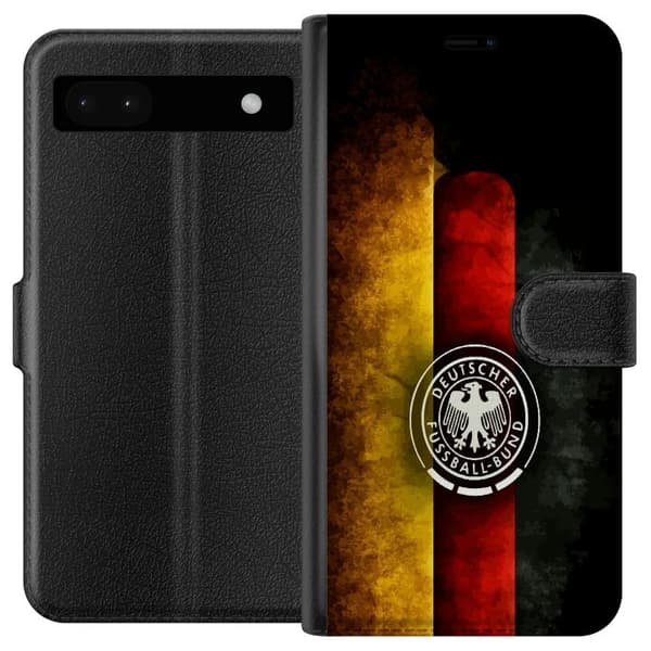 Kompatibel Tegnebogsetui til Google Pixel 6a Tysk fotbollsemblem sort