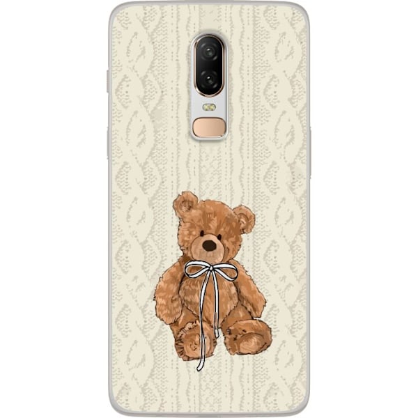 OnePlus 6 Gjennomsiktig deksel Liten Bamse – klassisk bamse i enkel design