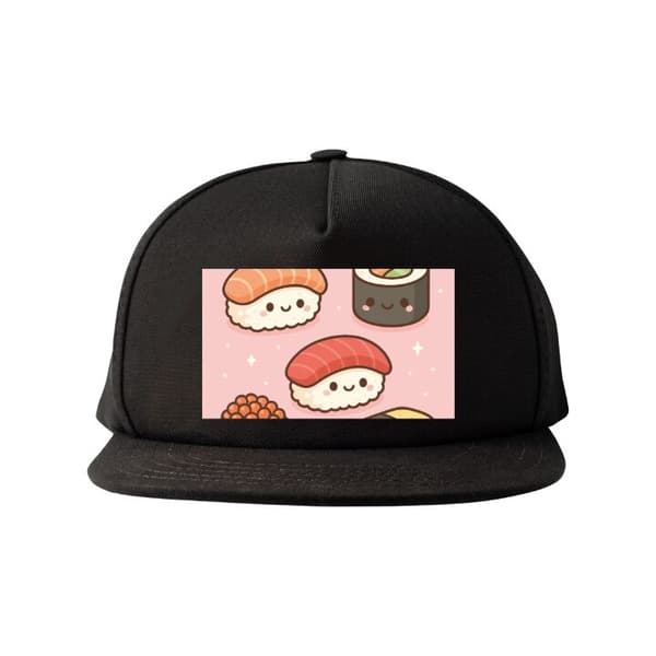 Snapback-lue svart one size