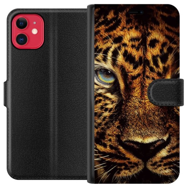 Apple iPhone 11 Lompakkokotelo leopardi