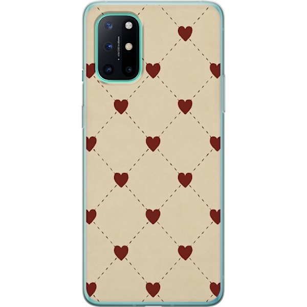 OnePlus 8T Genomskinligt Skal Heart Grid