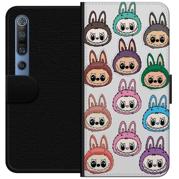 Xiaomi Mi 10 Pro 5G Tegnebogsetui Labubu Macaron Monster - Nuttet Samlefigur med Stil