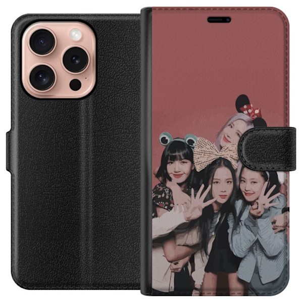 Apple iPhone 16 Pro Tegnebogsetui Blackpink