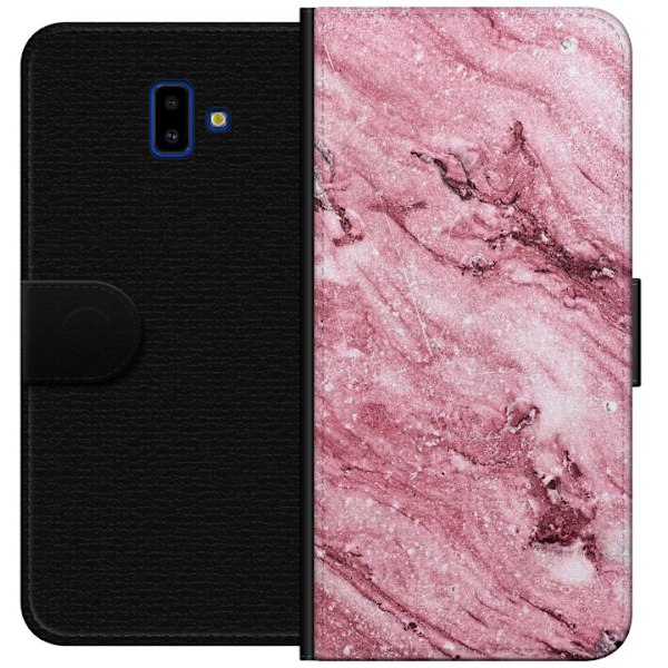 Samsung Galaxy J6+ Tegnebogsetui Glitter Marmor