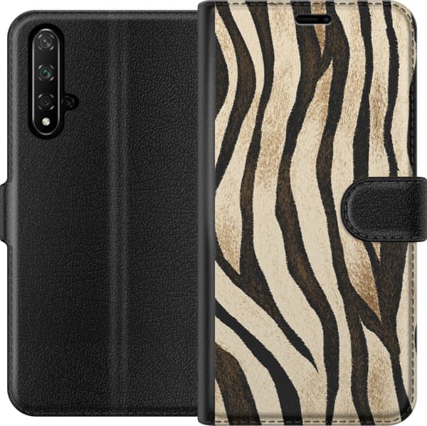 Kompatibel Tegnebogsetui til Honor 20 Beige sandzebra beige