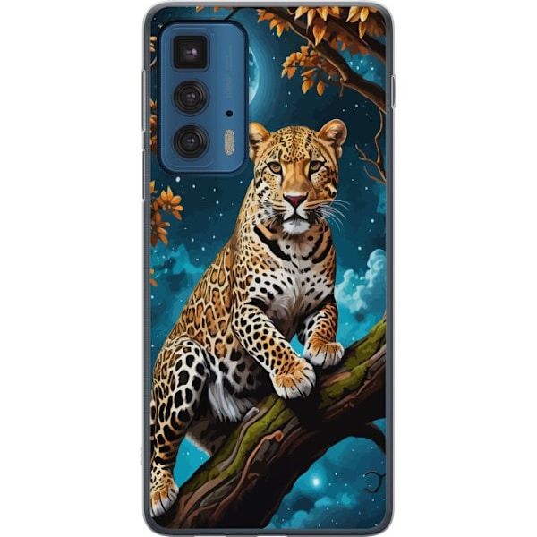 Motorola Edge 20 Pro Gennemsigtig cover Leopard