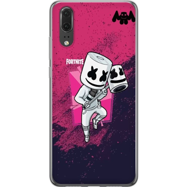 Huawei P20 Läpinäkyvä kuori Marshmello Fortnite Skin Emote Gaming DJ Hahmo Suosittu Aihe Lapsi Nuori Trendi